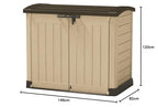 Keter Store It Arc Outdoor Garden Shed, 1200 Litres, Taupe/Beige