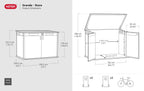 KETER Cortina Mega Grey 2,020 Litre Polypropylene Storage Chest