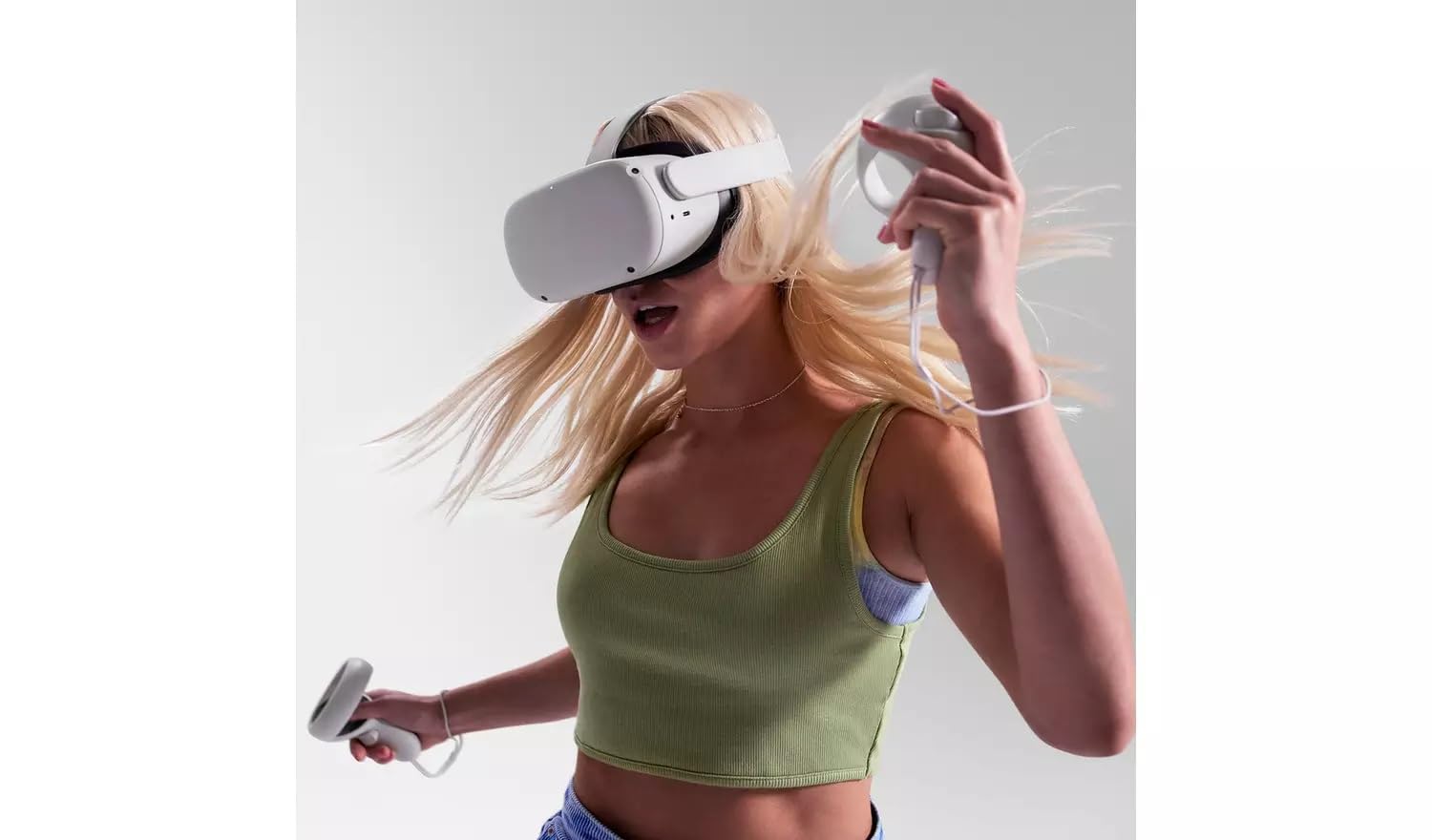 Meta Quest 2 - Advanced All-In-One VR Headset - 128 GB for Personal Computer, white