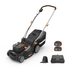 Worx WG737E 40V 37cm Cordless Lawnmower – Ideal for Medium to Large Gardens (300-550㎡)