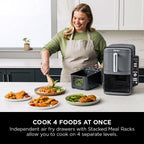 Ninja Double Stack XL Air Fryer, Vertical Dual Drawer AirFryer with 4 cooking levels
