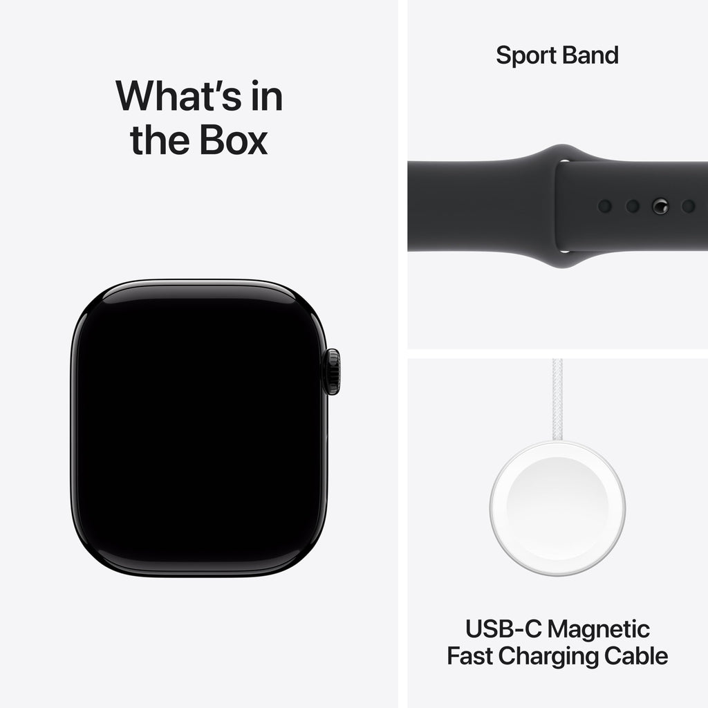Apple Watch Series 10 GPS 46 mm Smartwatch with Jet Black Aluminium Case