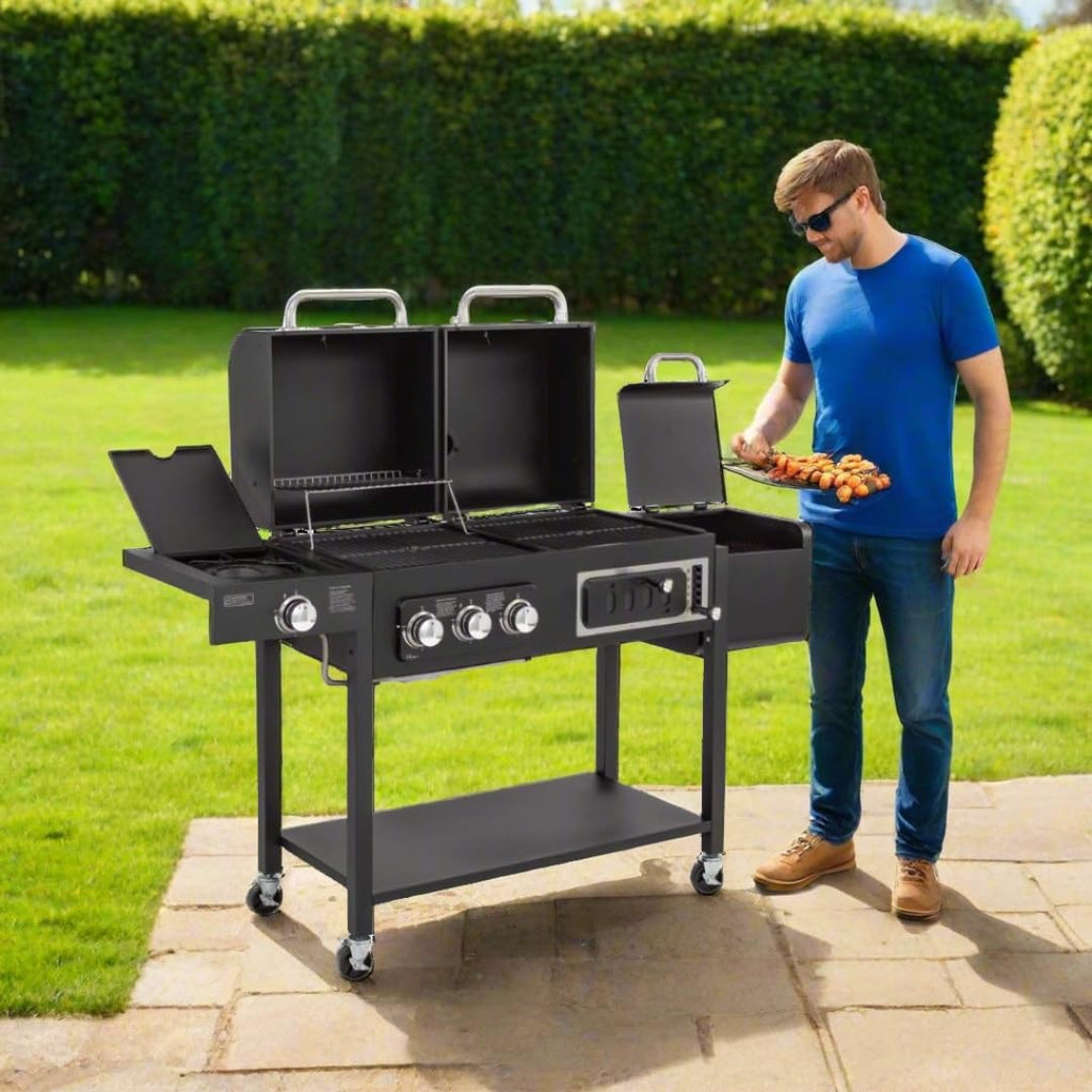 CosmoGrill Hybrid 4 Burner Barbecue with Waterproof Cover
