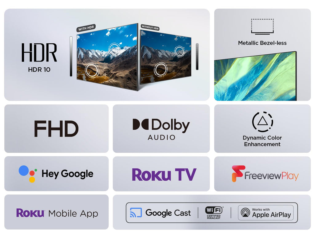 TCL 32RS550K 32-inch Roku TV, Full HD, HDR, Smart TV