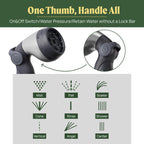 Garden Hose Reel Retractable Hi-Flow 50ft Wall Mounted Hose Reel Automatic Rewind, Any Length Lock