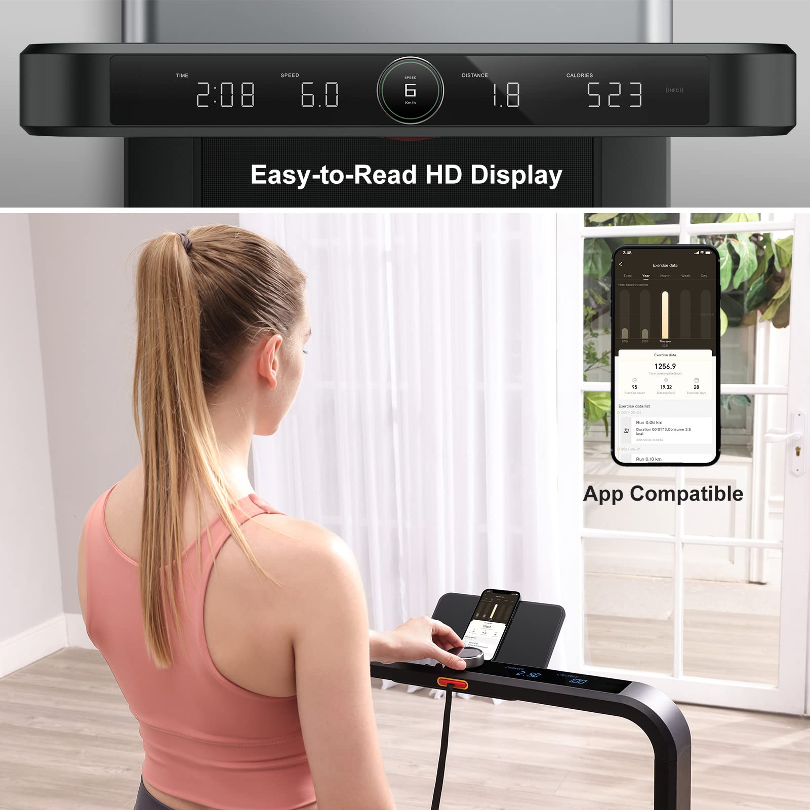 WalkingPad X21 Treadmill 918W Double Folding Treadmill for Home