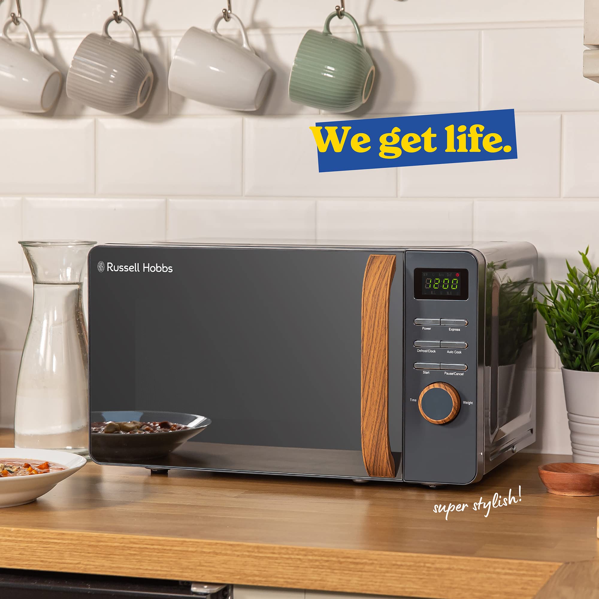 Russell Hobbs RHMD714G 17 L 700 W Scandi Grey Digital Microwave with 5 Power Levels s