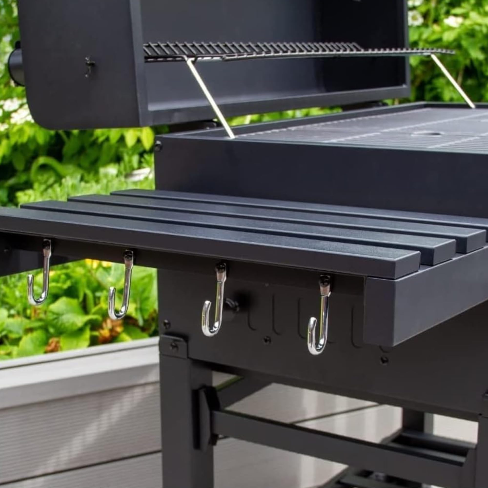 CosmoGrill Outdoor XXL Smoker Barbecue Charcoal Portable BBQ Grill | Lid Cover
