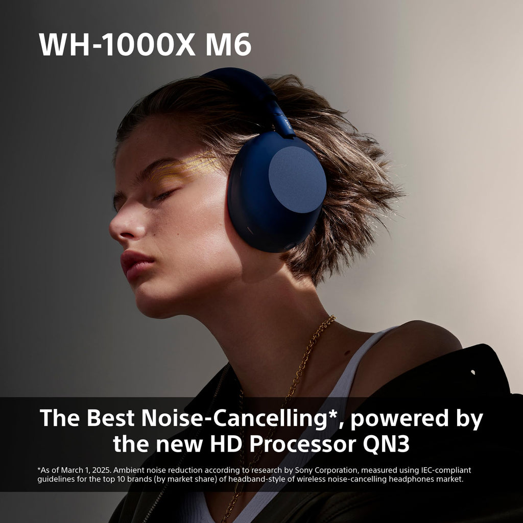 Sony WH-1000XM6 Flagship Noise Cancelling Over-Ear Wireless Bluetooth Headphones