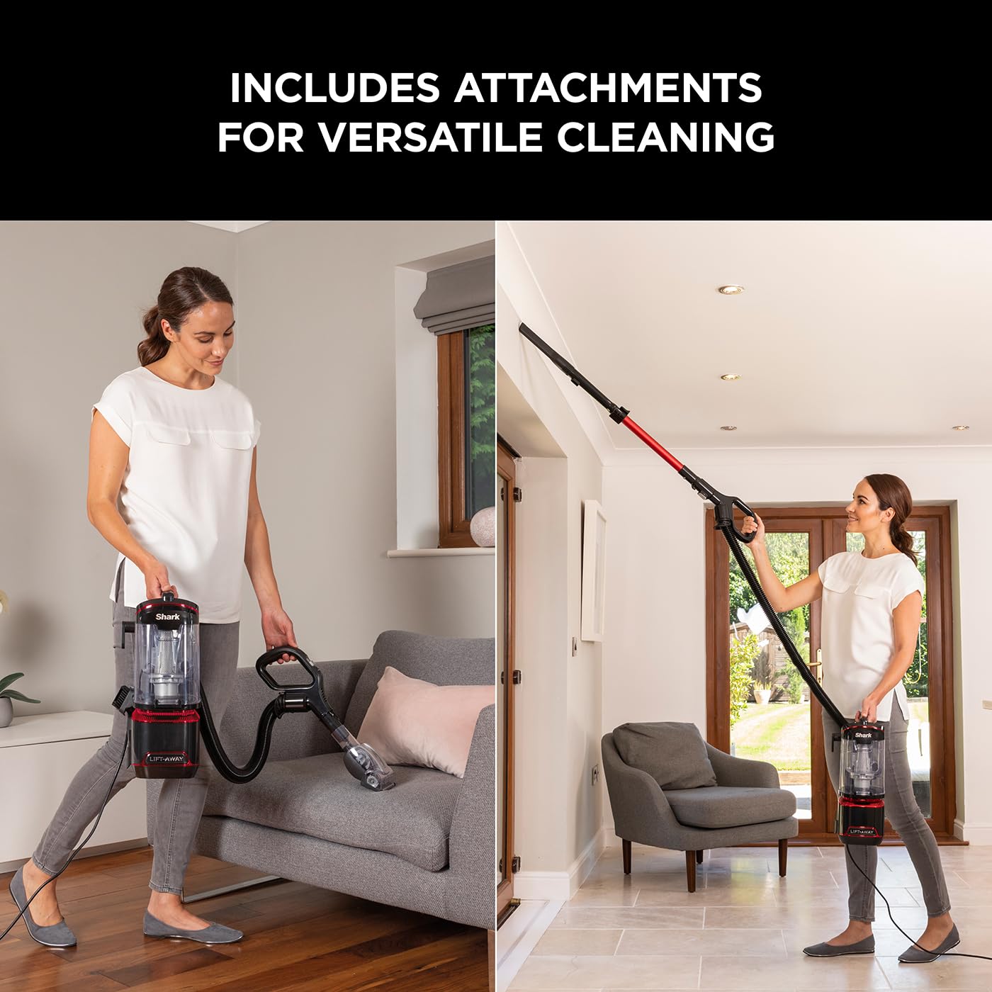 Shark Corded Upright Vacuum Cleaner 1.1L with Lift-Away Technology, Pet Model, LED Headlights