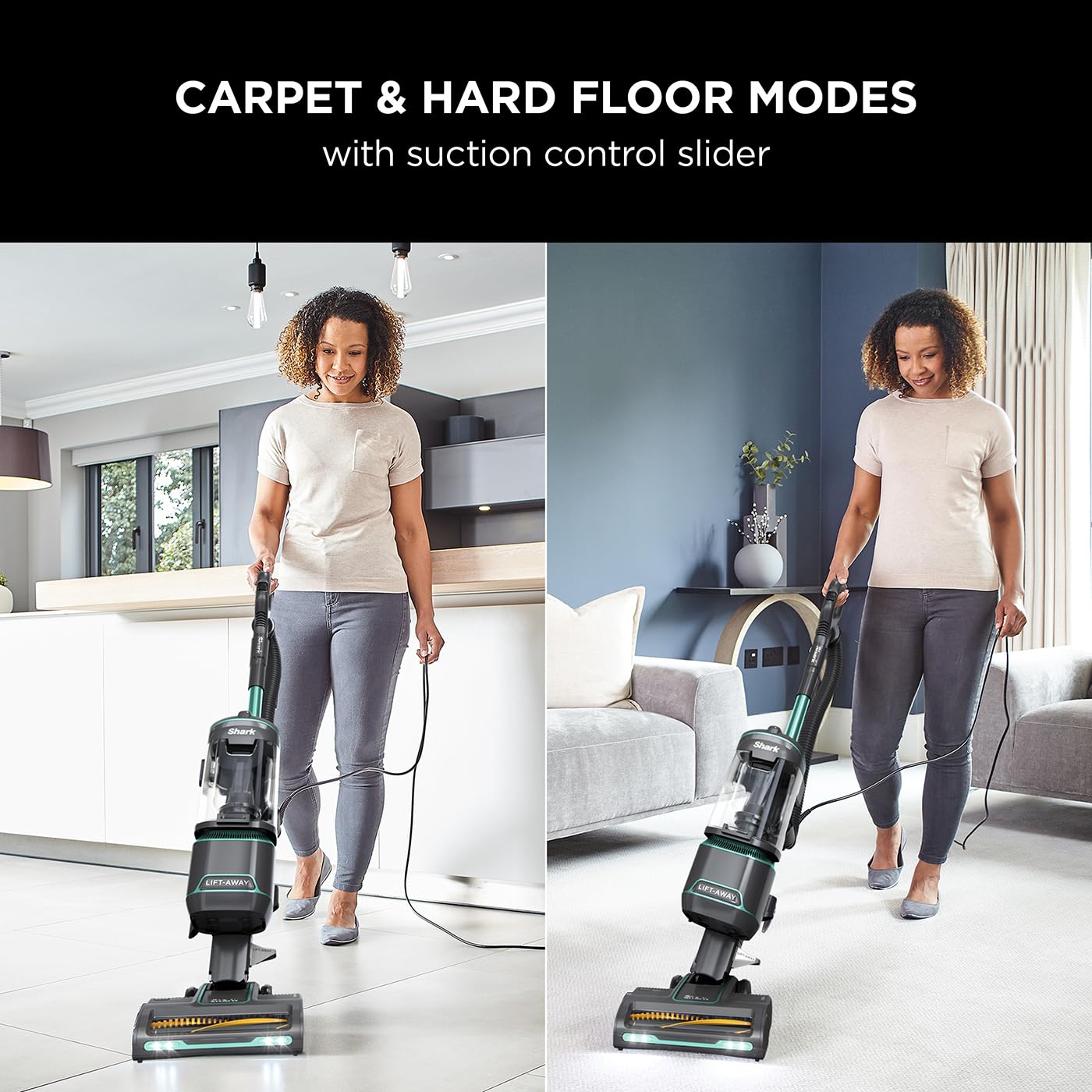 Shark Corded Upright Vacuum Cleaner 1.1L with Anti Hair Wrap Technology, LED Headlights