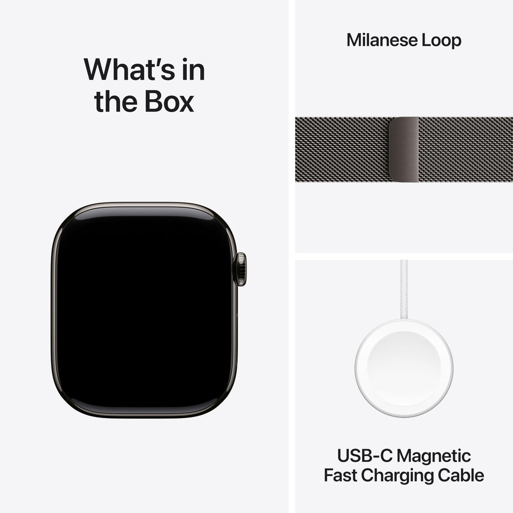 Apple Watch Series 10 GPS + Cellular 46 mm Smartwatch with Slate Titanium Case