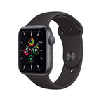 Apple Watch SE 2020 (GPS, 44MM) Space Grey Aluminium Case with Black Sport Band