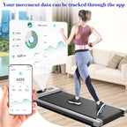Compact Armless Treadmill for Small Spaces, Quiet Under-Desk Walking Pad