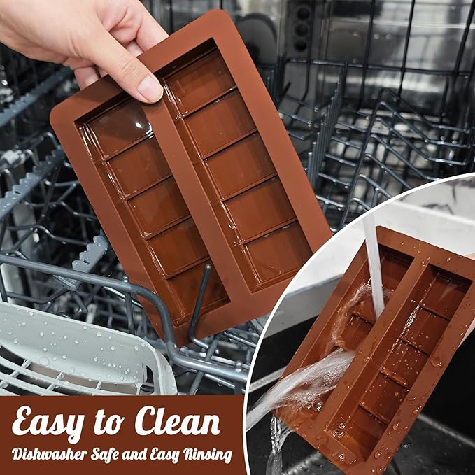 Small Dubai Deep Chocolate Bar Molds 2 Pack Deep with Scraper