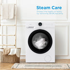 Midea MF200W70B/E Freestanding Washing Machine, BLDC Motor, Bright LED Display, Health Guard, Steam