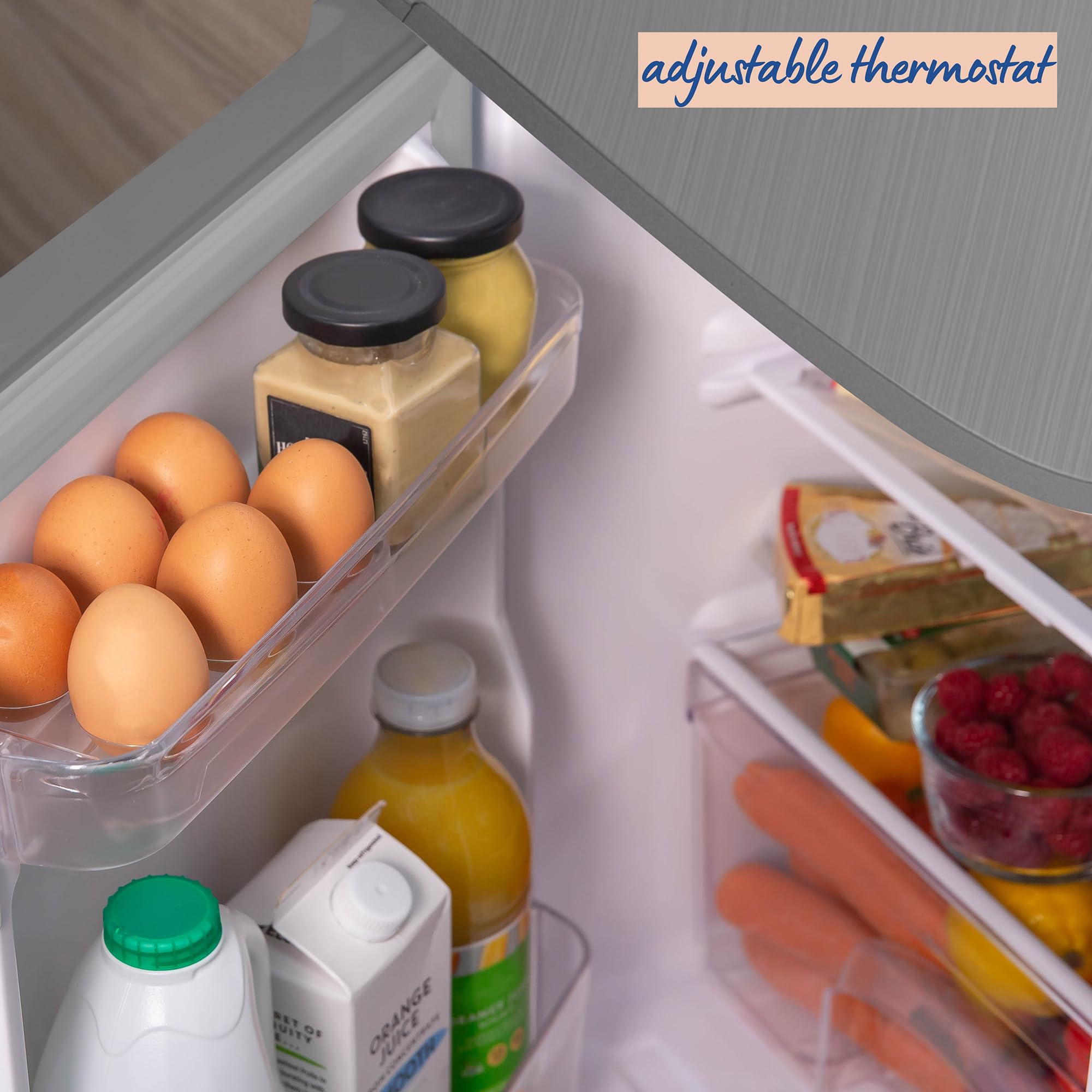 Russell Hobbs Undercounter Fridge Freezer 48cm Wide 85 Litre Total Capacity 61L/24L, LED Light