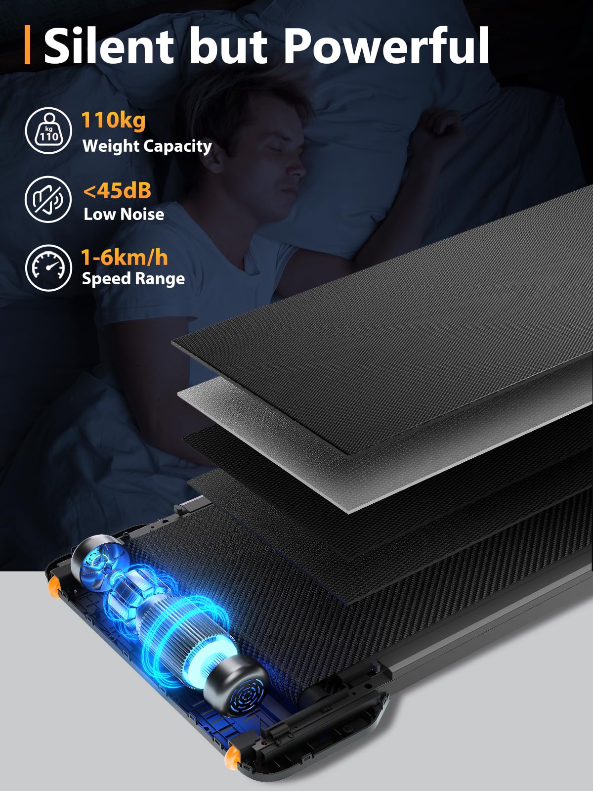 Walkingpad Z1 Walking Pad Treadmill, 180° Folding Under Desk Treadmill for Home Office