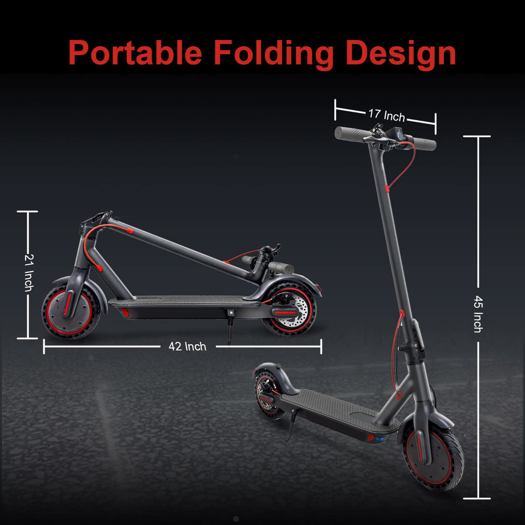 LOFIR 8.5" Aluminum Alloy Folding Electric Scooter Connectivity App Legal for Road Including Lock Function Load