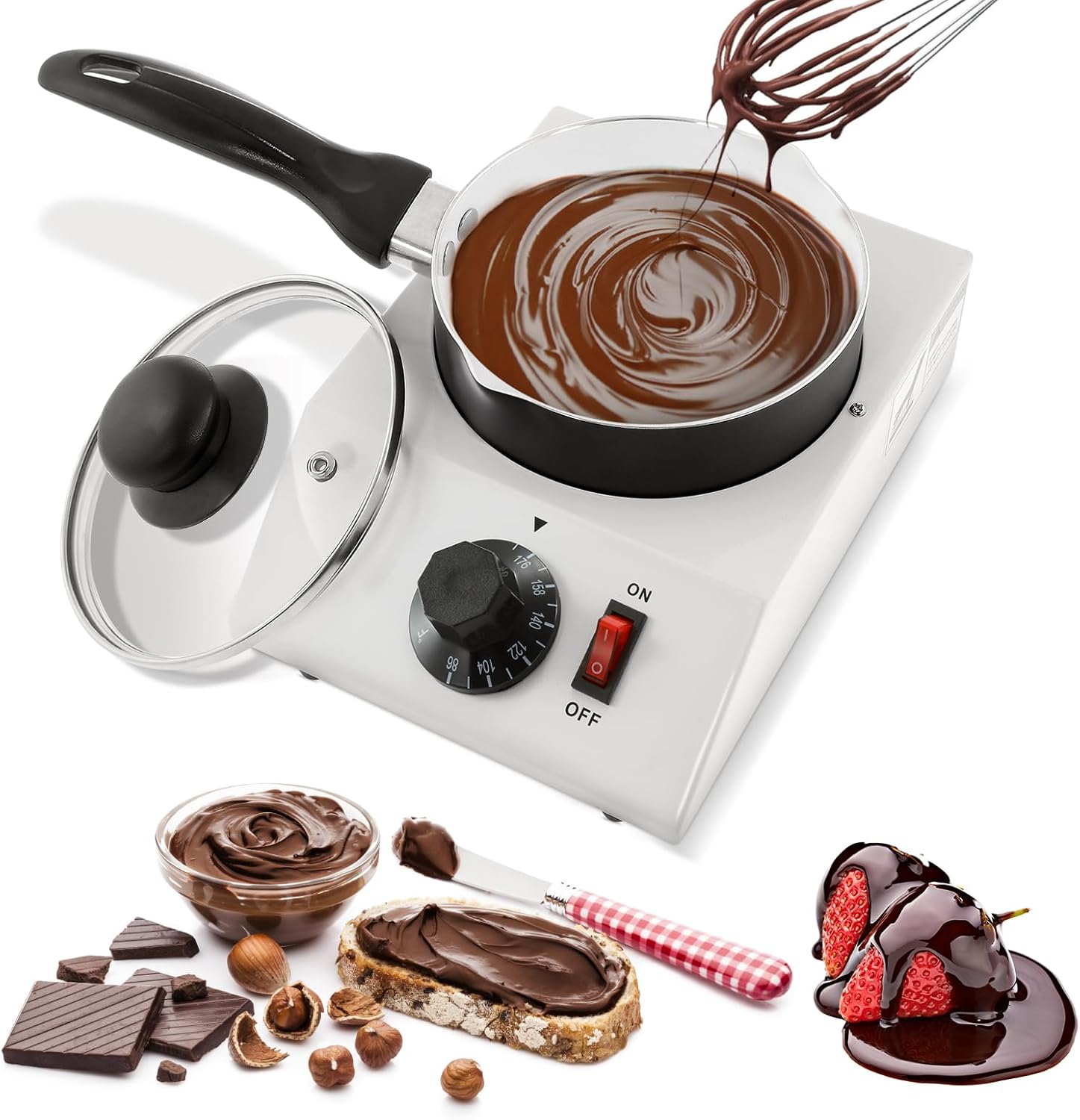 WICHEMI Chocolate Melting Pot Chocolate Tempering