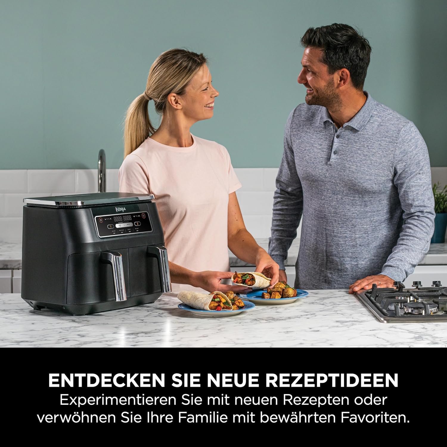 Ninja Foodi Dual Zone Digital Air Fryer, 2 Drawers, 7.6 L, 4-in-1, Used No Oil, Airfry, Max Crisp