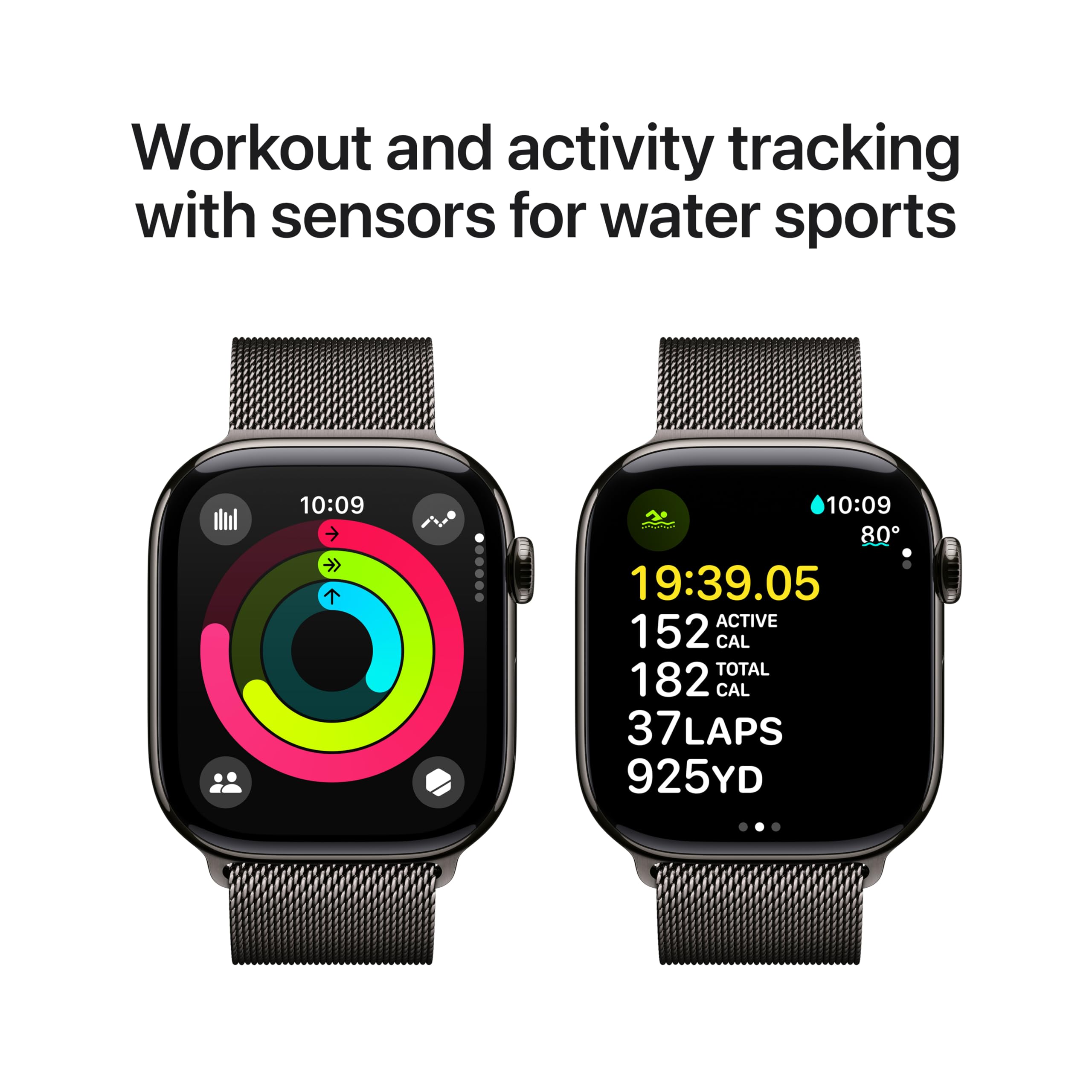 Apple Watch Series 10 GPS + Cellular 46 mm Smartwatch with Slate Titanium Case