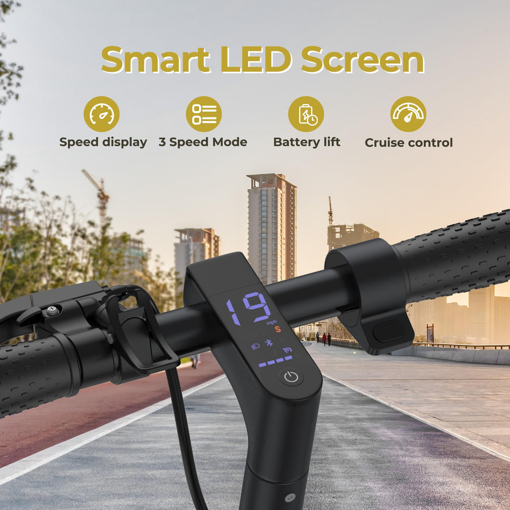 Riceel Electric Scooter, Max Speed 25 km/h, Max Range 20/30Km, 8.5" Solid Tire