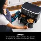 Ninja Foodi MAX Dual Zone Hot Air Fryer [AF400EU] 9.5 L Capacity, 2 Compartments