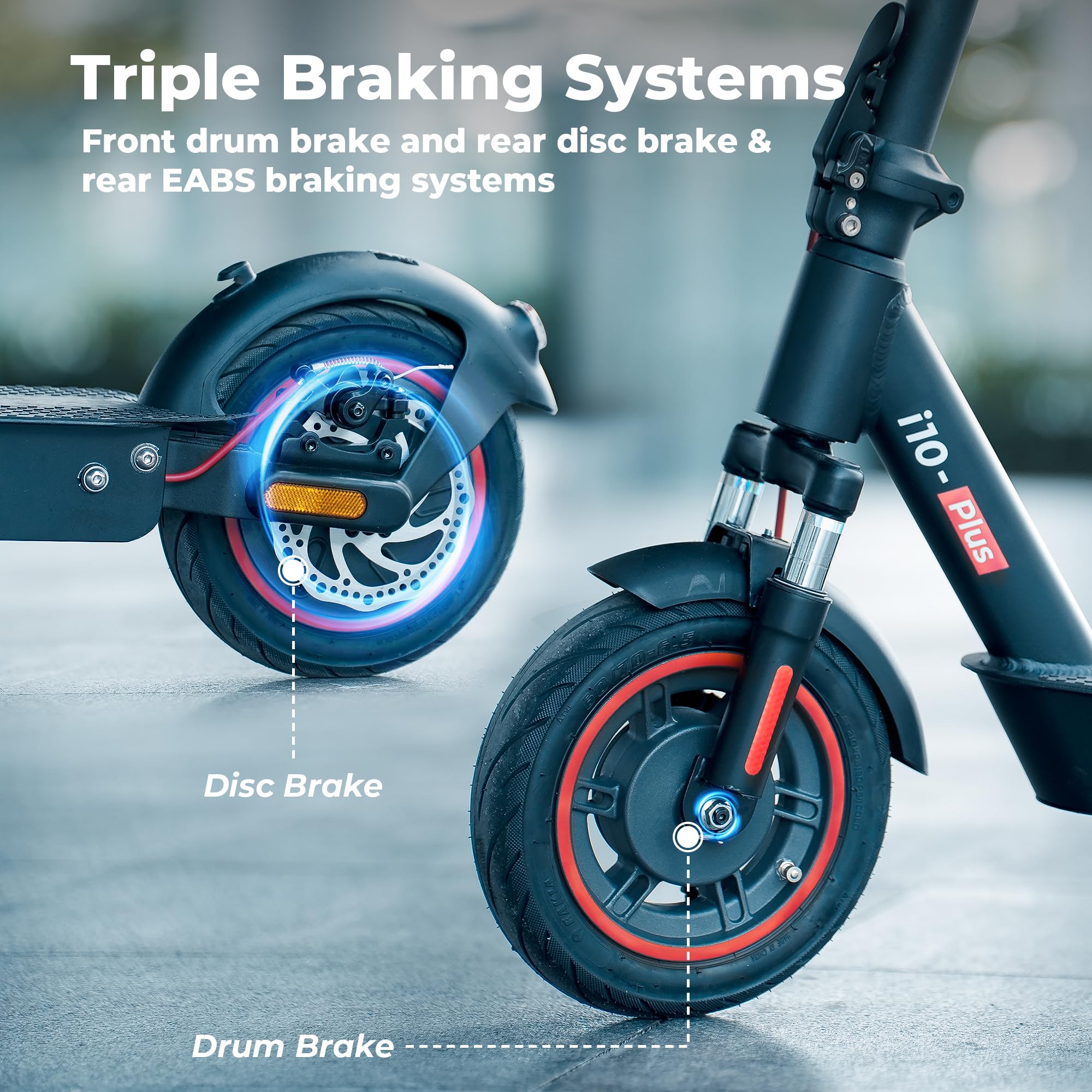 iScooter i10Plus/i10Max Fast Electric Scooter Adults, 50/80 KM Range, Support APP One-click Lock