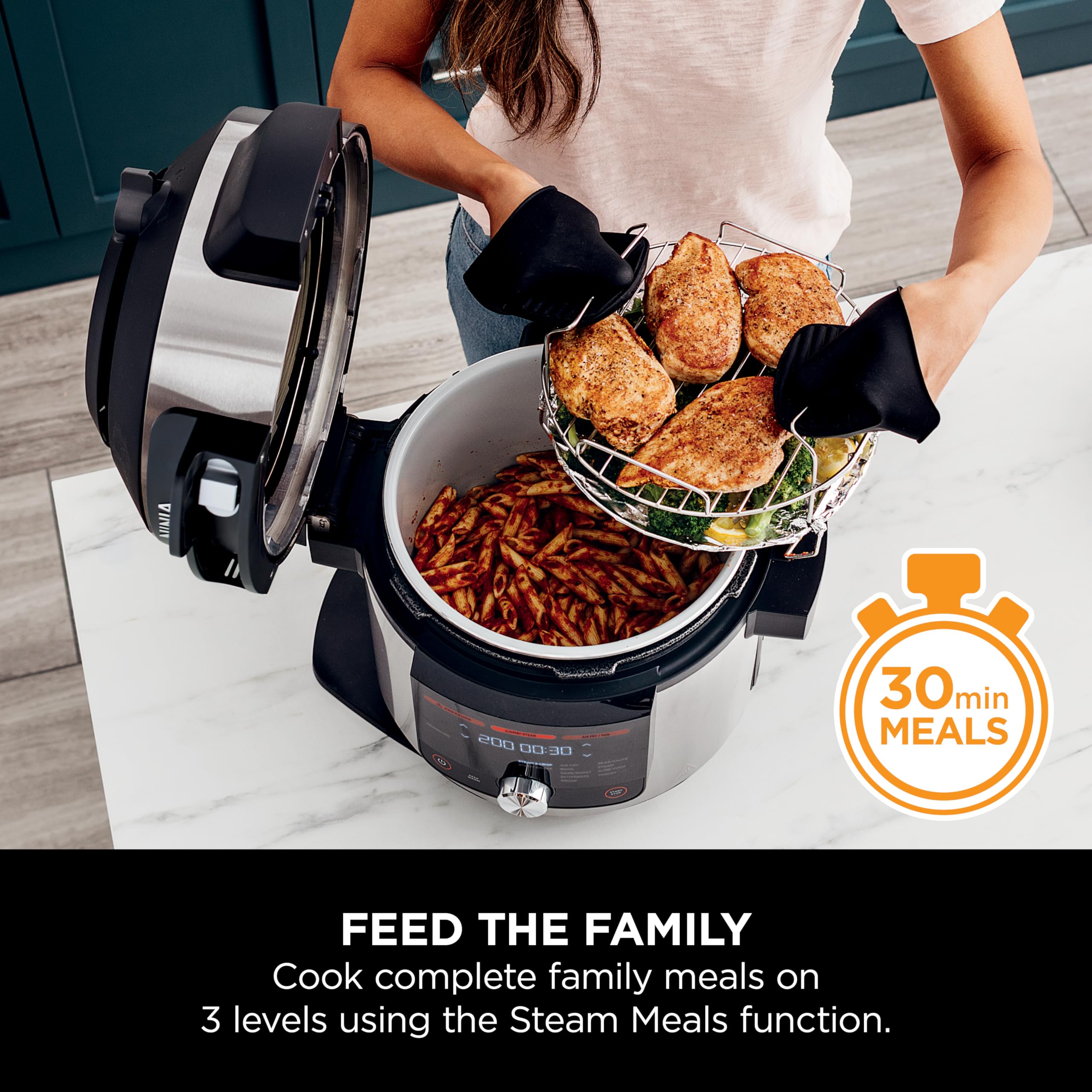 Ninja Foodi MAX 15-in-1 SmartLid Multi-Cooker 7.5L with Digital Probe