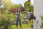 GARDENA 20502, Retractable Garden Hose Reel 75' x 1/2" Hose, Wall Mounted
